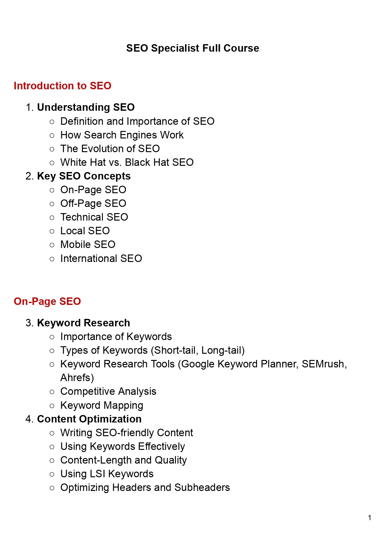 SEO Specialist